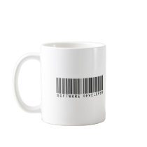 Software Developer Bar Code Coffee Mug