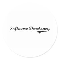 Software Developer Professional Job Round Sticker