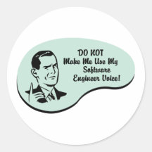 Software Engineer Voice Round Sticker