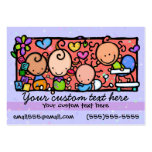 Soin de jour de garde d'enfants. Childcare.Purple. Modèles De Cartes De Visite