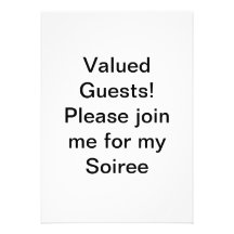 Soiree Announcement