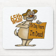 Soixante-cinquième cadeaux d'anniversaire de chien tapis de souris