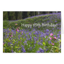 Soixante-cinquième carte d'anniversaire de jacinth