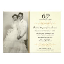 soixante-cinquième Invitations de fête d'anniversa