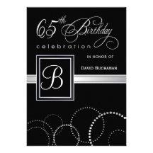 soixante-cinquième Invitations de fête d'anniversa