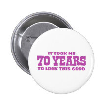 soixante-dixième Anniversaire Badges Avec Agrafe