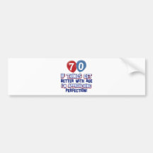 soixante-dixième conceptions d'anniversaire adhésifs pour voiture