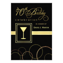 soixante-dixième Invitations de fête d'anniversair