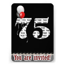 soixante-quinzième Invitation d'anniversaire