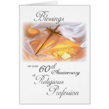 soixantième Anniversaire de la vie religieuse, pou Cartes De Vœux