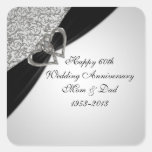soixantième Autocollant d'anniversaire de mariage