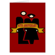 soixantième Cadeaux d'anniversaire de mariage Carte De Vœux