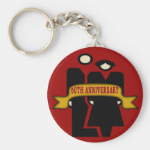 soixantième Cadeaux d'anniversaire de mariage Porte-clés