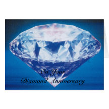 Soixantième diamant heureux de carte d'anniversair