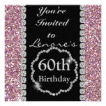 soixantième Invitation chique de fête d'anniversai