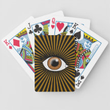 Solar Brown Eye Bicycle Playing Cards