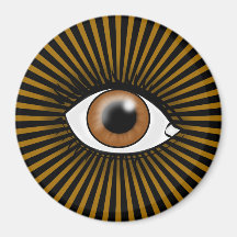 Solar Brown Eye Fridge Magnet