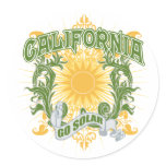 Solar California Round Sticker