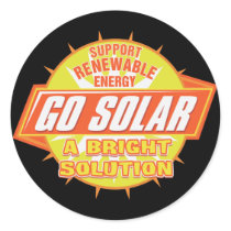 Solar Energy Solution Round Sticker