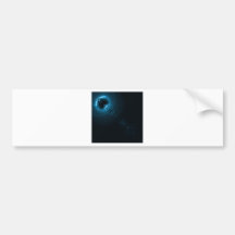 Solar flare Aqua Bumper Sticker
