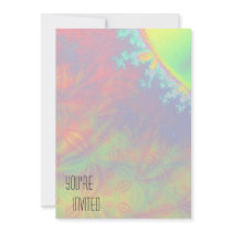 Solar Flare Fractal. Colourful Abstract. Custom Announcement