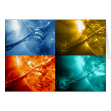 Solar Flare or Coronal Mass Ejection Sun Collage Greeting Card