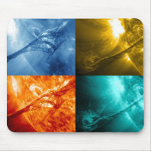 Solar Flare or Coronal Mass Ejection Sun Collage Mouse Pad