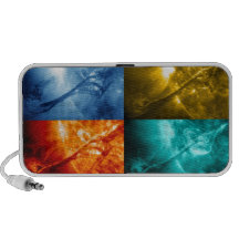 Solar Flare or Coronal Mass Ejection Sun Collage Laptop Speakers