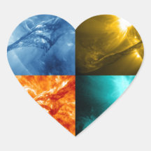 Solar Flare or Coronal Mass Ejection Sun Collage Stickers