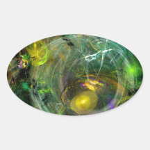 Solar Nebula Oval Stickers