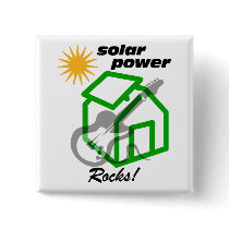 Solar p0wer rocks! pinback buttons