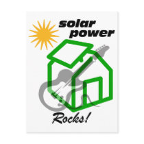 Solar p0wer rocks! postcard