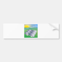 Solar power energy illustration bumper sticker