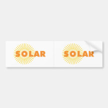 Solar Power Sun Bumper Sticker