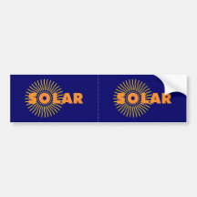 Solar Power Sun Bumper Stickers