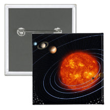 Solar System 8 Pinback Button