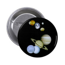 Solar System Button Space - Astronomy Science gift