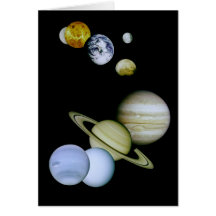 Solar System Card Space - Astronomy Science gift