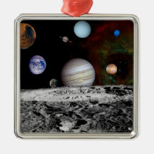 Solar System Montage of Voyager Images Ornament