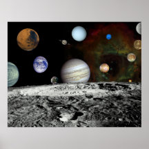 Solar System Montage Poster Print