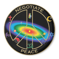 solar system peace sign refrigerator magnet