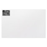 Solarized negative photograph of solo figure custom stationery
