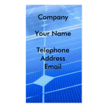 solarpanels20_c1, CompanyYour NameTelephoneAddr… Cartes De Visite Professionnelles