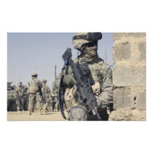 Soldier armed with a MK-48 Photo Art