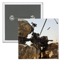 soldier engages enemy forces pinback button