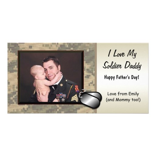 Soldier Father's Day - Customizable Photo Cards