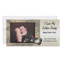 Soldier Father's Day - Customizable Photo Cards