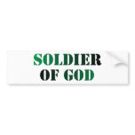 Soldier of God vert & noir Bumper Sticker