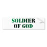 Soldier of God vert & noir Bumper Sticker