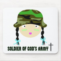Soldier of Gods Army christian gift Mouse Pads